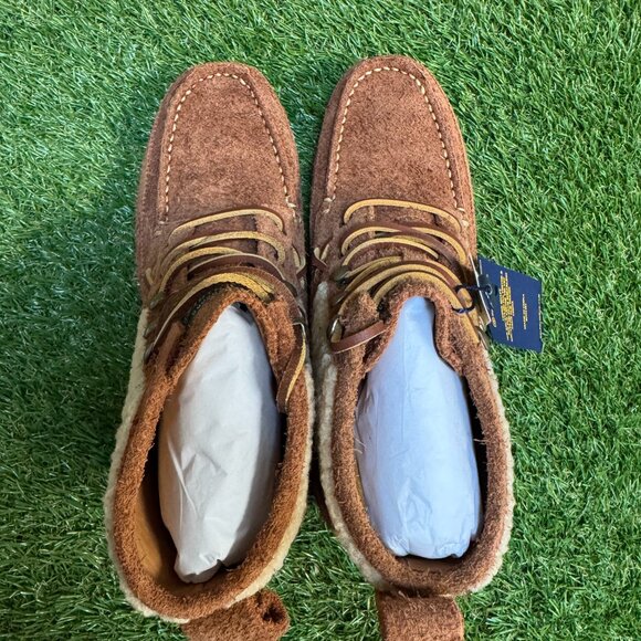 Polo Ralph Lauren Polo Country Ranger Boots Suede Faux Shearling Mens NEW main image 13